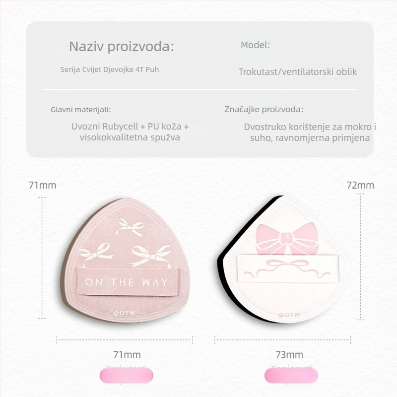 OTW puder puff, hidrofilni poliuretan, kapljastog oblika, šifra proizvoda T0357/T0359, 1 paket