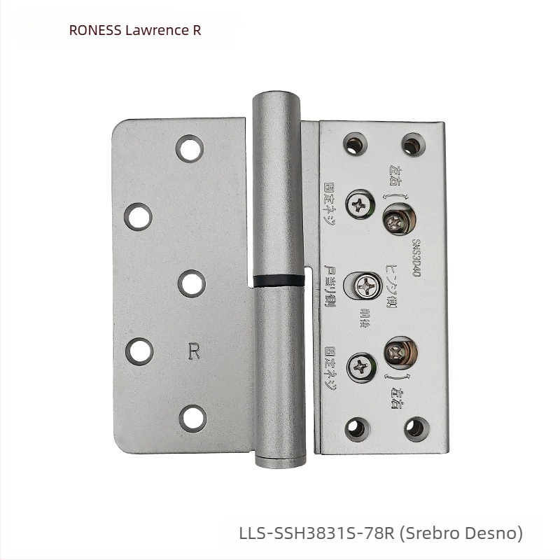 Trodimenzionalna šarka od cinkove legure, model LLS-SSH3831S-14L, materijal: cinkova legura, završna obrada: brušenje i zlatna, marka: Roness