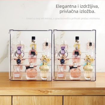 Kozmetička stolna kutija s poklopcem – PET materijal, kapacitet 12 L, model 8811, moderan i jednostavan dizajn