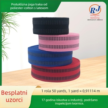 Rongjian Ribbon Protuklizna traka od poliester-bavla s latexom — Za odjeću, kaiševe, torbe, kućne tekstile i viseće mreže
