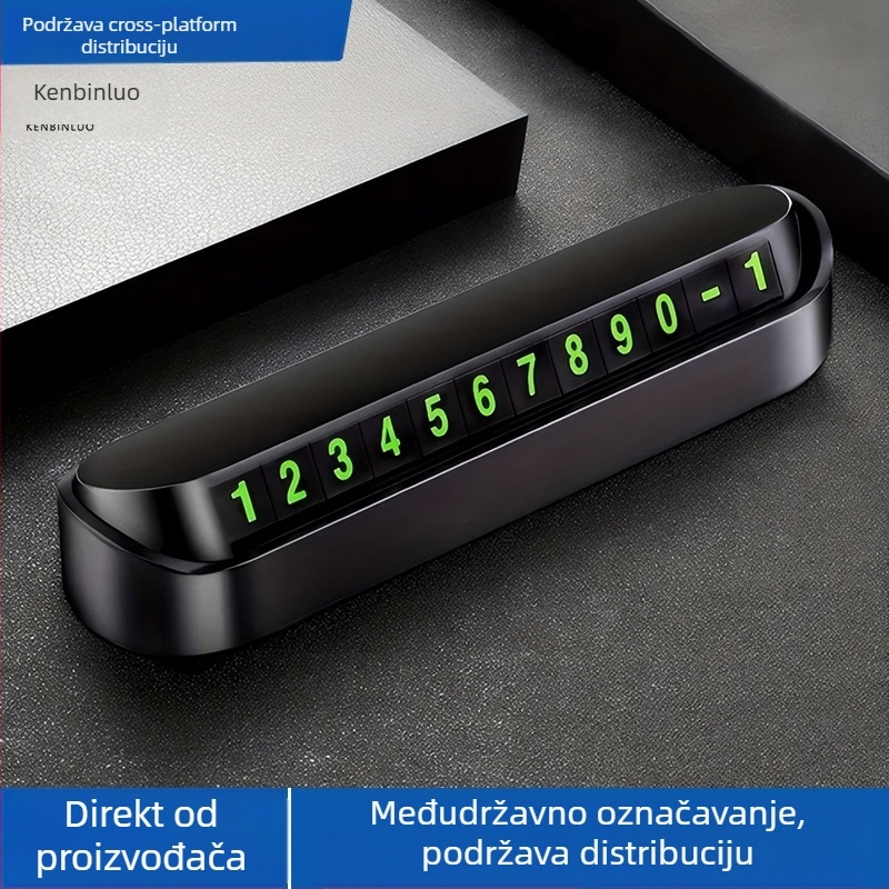Plastični svjetleći unutarnji ukras automobila za privremeni broj za parkiranje (Materijal: Plastika; Vrsta: Svjetleći; Namjena: Unutrašnjost automobila; Funkcija: Privremeni broj za parkiranje)