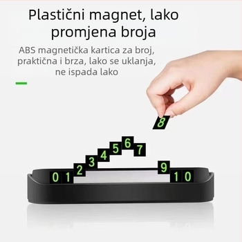 Skrivena plastična dekoracija automobila za privremenu parkirnu pločicu, model 5528, ispis logotipa moguć, prilagodljivo