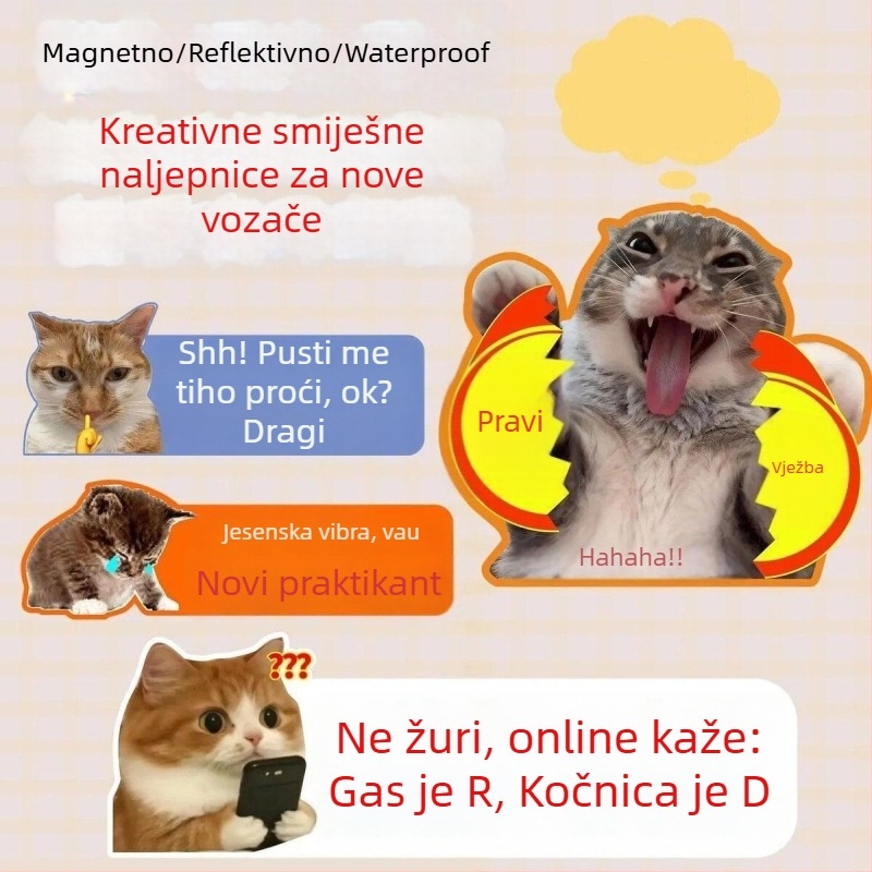 Naljepnice za karoseriju automobila s tekstnim uzorkom, plastični materijal, ugradnja vakuumskom čašicom, marka Extremely Sharp
