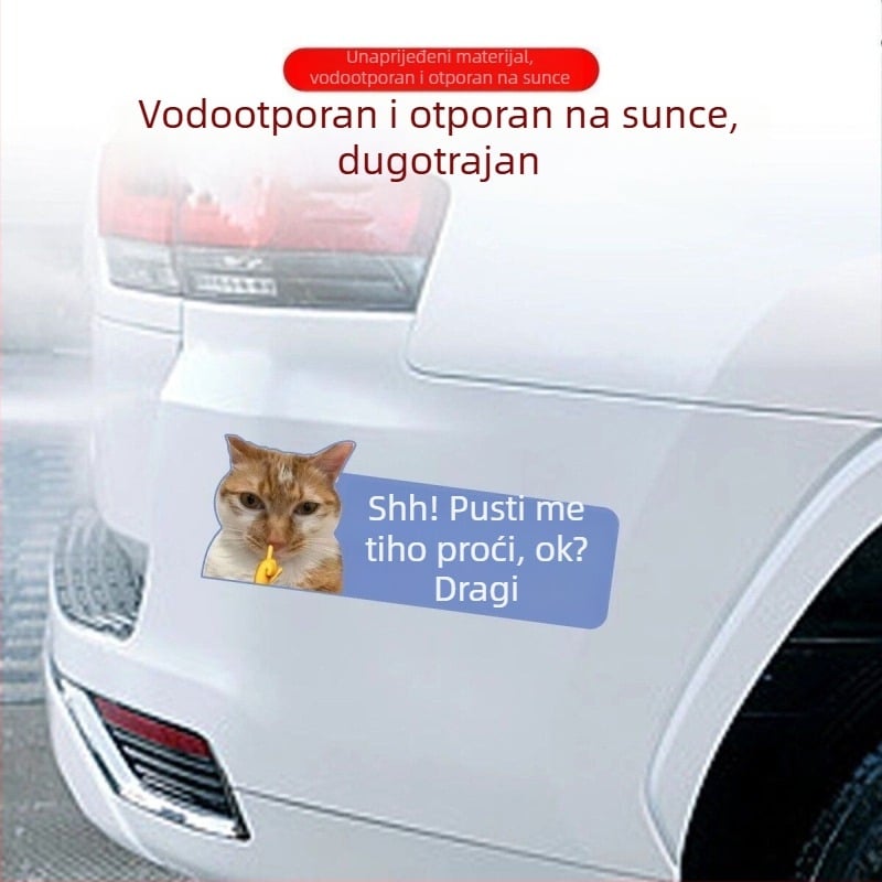 Naljepnice za karoseriju automobila s tekstnim uzorkom, plastični materijal, ugradnja vakuumskom čašicom, marka Extremely Sharp