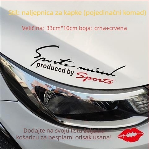 JI·II Naljepnica za karoseriju automobila s tekstnim uzorkom, samoljepljiva, prilagodljiva