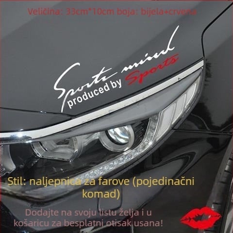JI·II Naljepnica za karoseriju automobila s tekstnim uzorkom, samoljepljiva, prilagodljiva