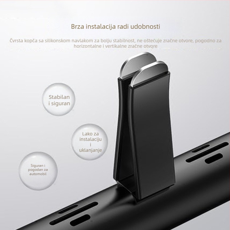 Držač aromaterapije za zrak u automobilu - aluminijska legura, limun miris, cvjetno-drveni miris, 25 g, klip za izdušni otvor