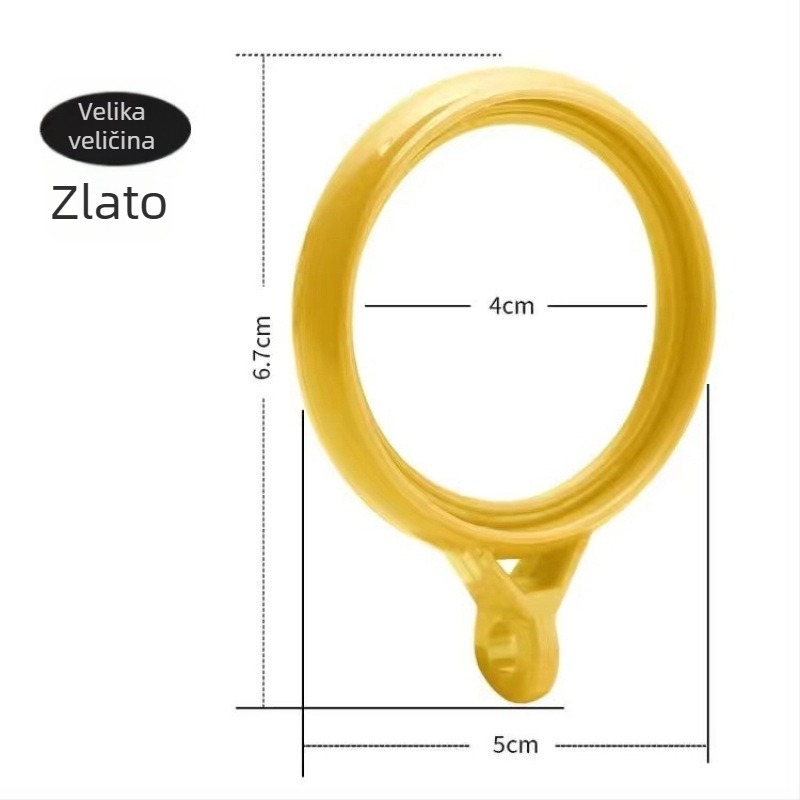 Zavjesejni prsten za vešanje – plastični, moderni minimalistički dizajn, dodatak za zavjese (Materijal: plastika; Kategorija: zavjese prsten; Stil: moderni minimalizam; Prilagodljivost: Ne)