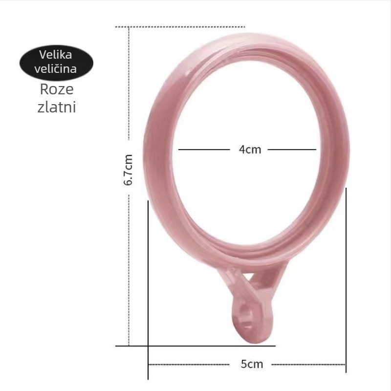 Zavjesejni prsten za vešanje – plastični, moderni minimalistički dizajn, dodatak za zavjese (Materijal: plastika; Kategorija: zavjese prsten; Stil: moderni minimalizam; Prilagodljivost: Ne)