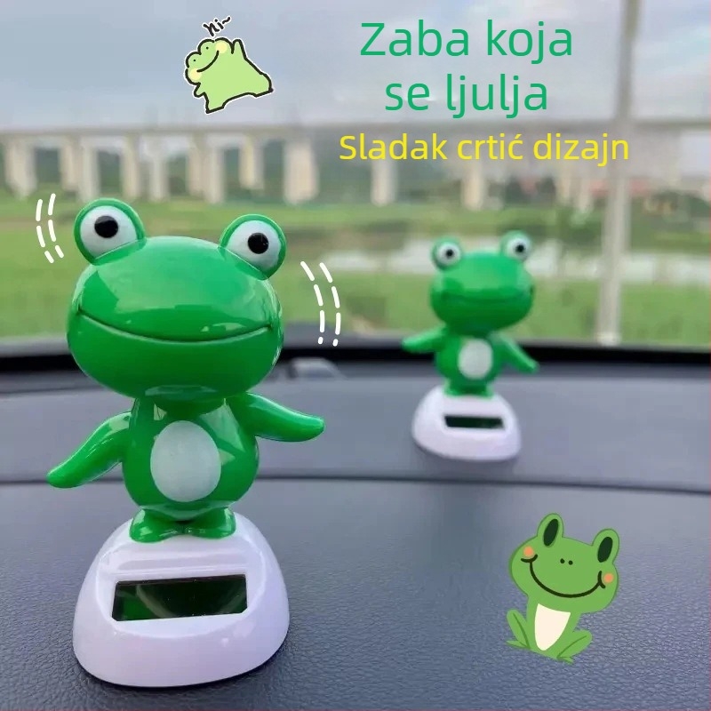 Unutarnji dekor automobila – Karikatura žaba ukras, plastični materijal; Marka Guangdong travel products; Ovlaštena privatna marka: Da
