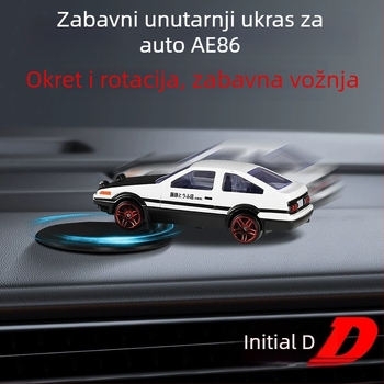 Ae86 drift auto središnja konzolna dekoracija s dinamičkim okretanjem, crtani stil, legura, jednostavan dizajn, dekoracija, marka Walker