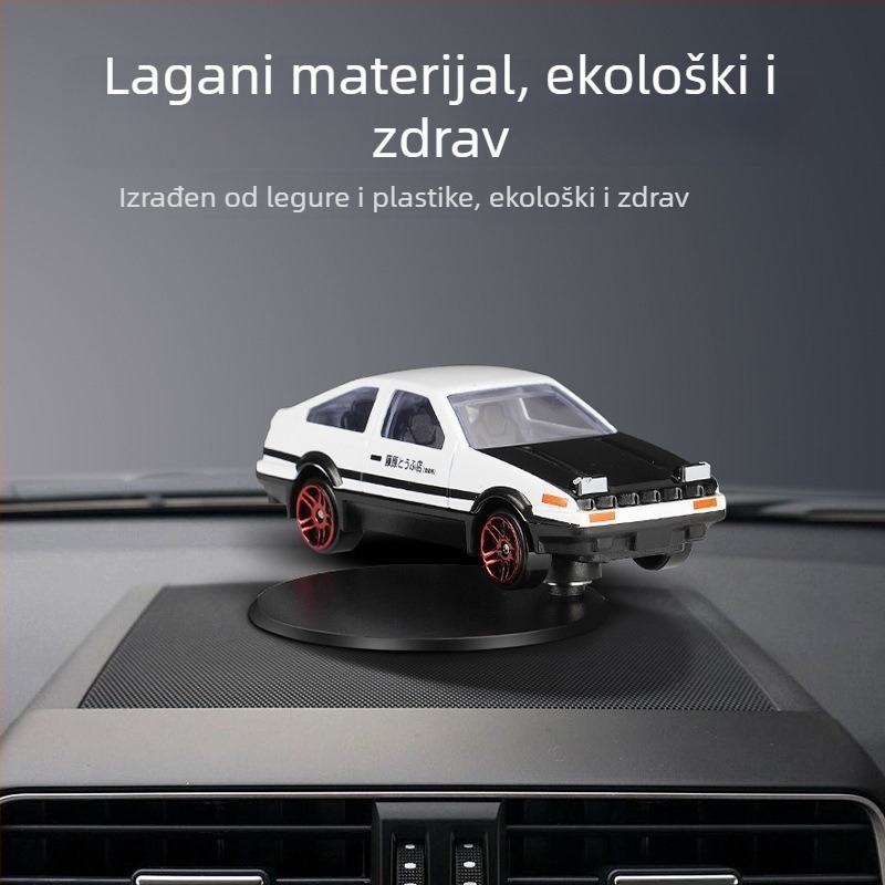 Ae86 drift auto središnja konzolna dekoracija s dinamičkim okretanjem, crtani stil, legura, jednostavan dizajn, dekoracija, marka Walker