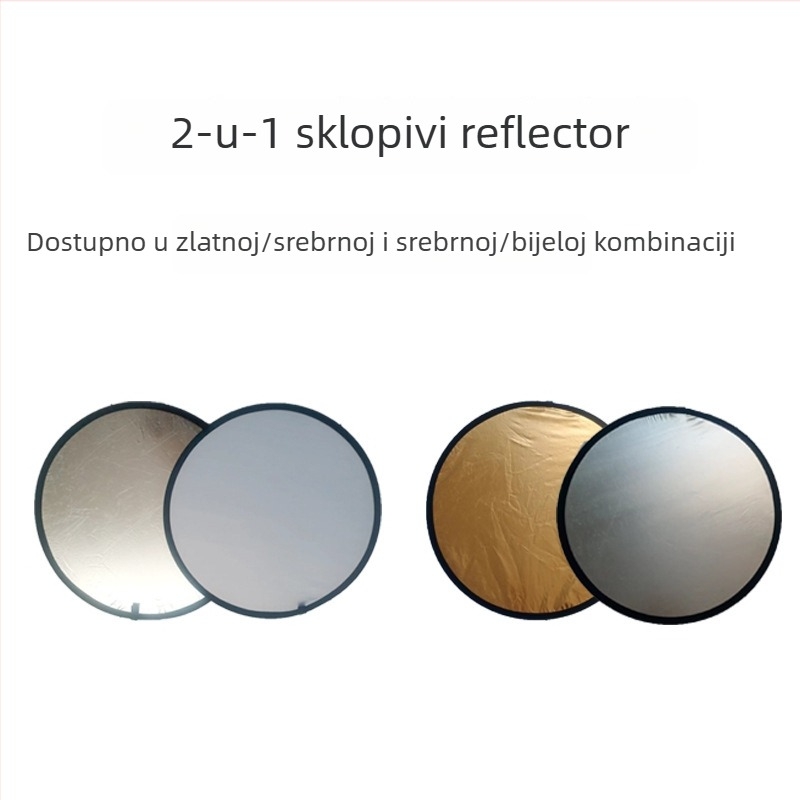 Prijenosni dvostruki reflektor s panelom za keying za fotografiju i prijenos uživo — 350 g, visokokvalitetna tkanina