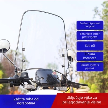 Poklop vjetrobrana za električni skuter, PC materijal, ispis logotipa