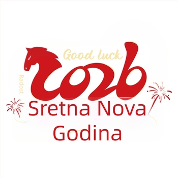 Prozorska dekorativna statička naljepnica – Godina Konja, 2026 proljetna proslava, za staklena vrata i prozore; Materijal PVC; Pakiranje: Opp bag; Idealan dar