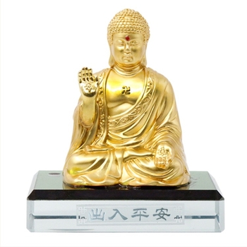 Auto Buddha ukras za središnju konzolu – legura, Buddha stil, otisnuto logo, Fulian Pavilion branda, prilagodljivo, praktično
