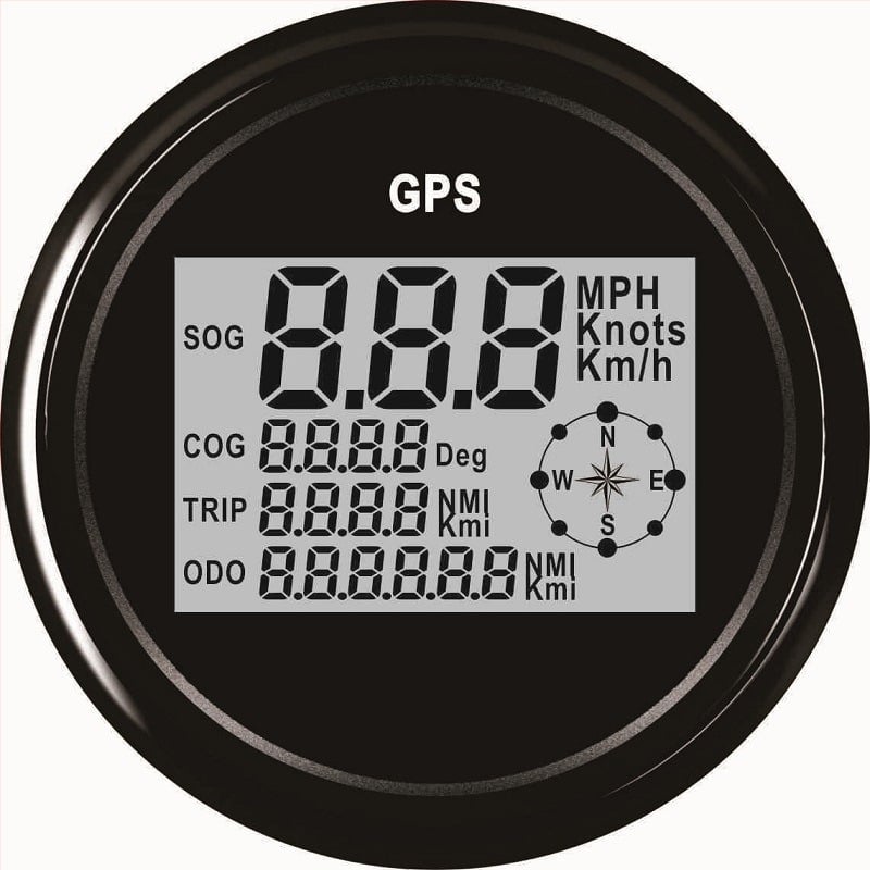 LED zaslon GPS brzinski mjerač za automobile i motocikle, 9–32V, nehrđajući čelik + plastika, univerzalno
