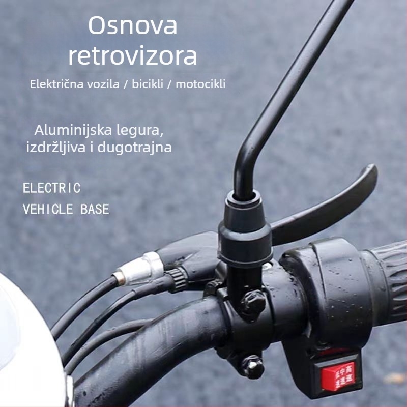 Držač retrovizora od aluminijske legure s navojem 1,25 za motocikle i skutere