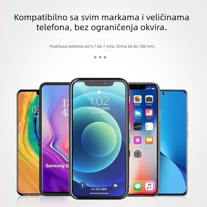 Držač za telefon za ploču automobila - ljepljiva montaža, univerzalni, bez baterije