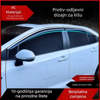 Volvo XC90 zaštitnici prozora – Yin Shu Xiao PC, 4 kom., ugradnja ljepilom, kompatibilno s godinama 2002-2015+