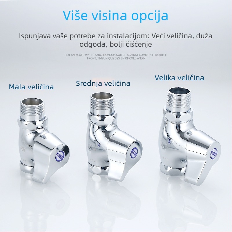 Brzo otvarajući splakivač za squat WC, izlaz 1 inč, 15 s ispiranja, bakreni materijal, bez električne struje