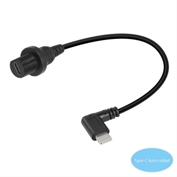 USB panelni produžni kabel Type-C2.0 – bakreni vodič, duljina 0,3 m, injekcijsko lijevanje