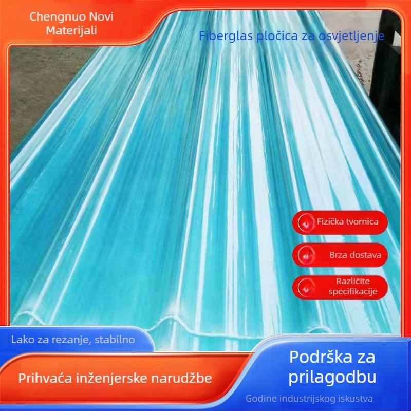 Prozirni plastični vanjski panel za osvjetljenje s teksturom vodnih valova, izolacija, zaštita od kiše na balkonu