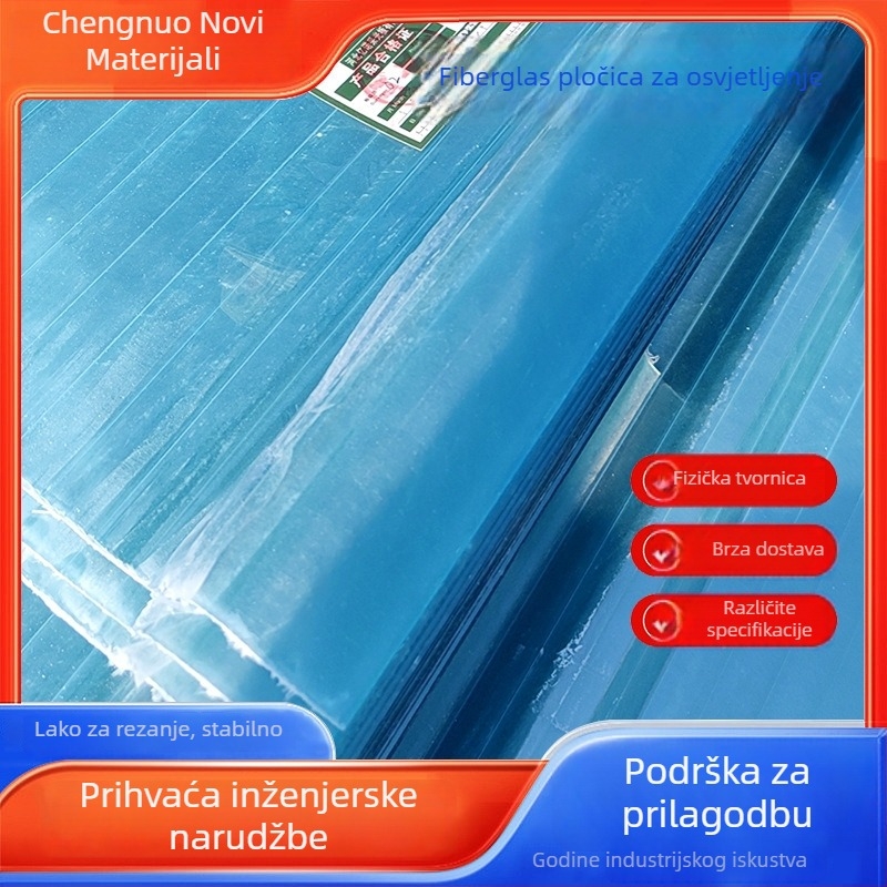 Prozirni plastični vanjski panel za osvjetljenje s teksturom vodnih valova, izolacija, zaštita od kiše na balkonu