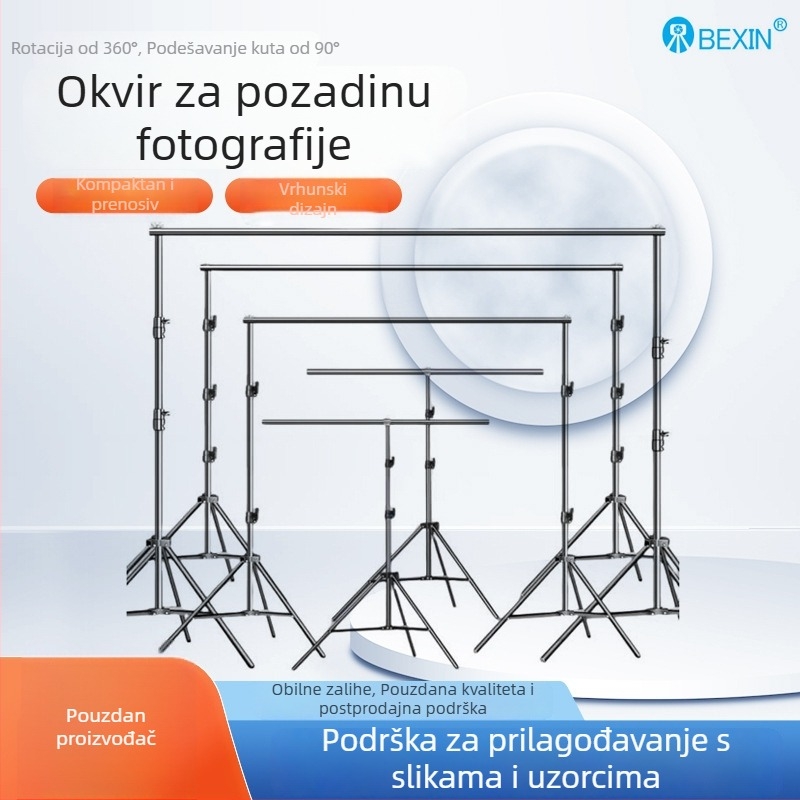 Pozadinski nosač – Metalni (Brand JS; Za fotografiranje odjeće)