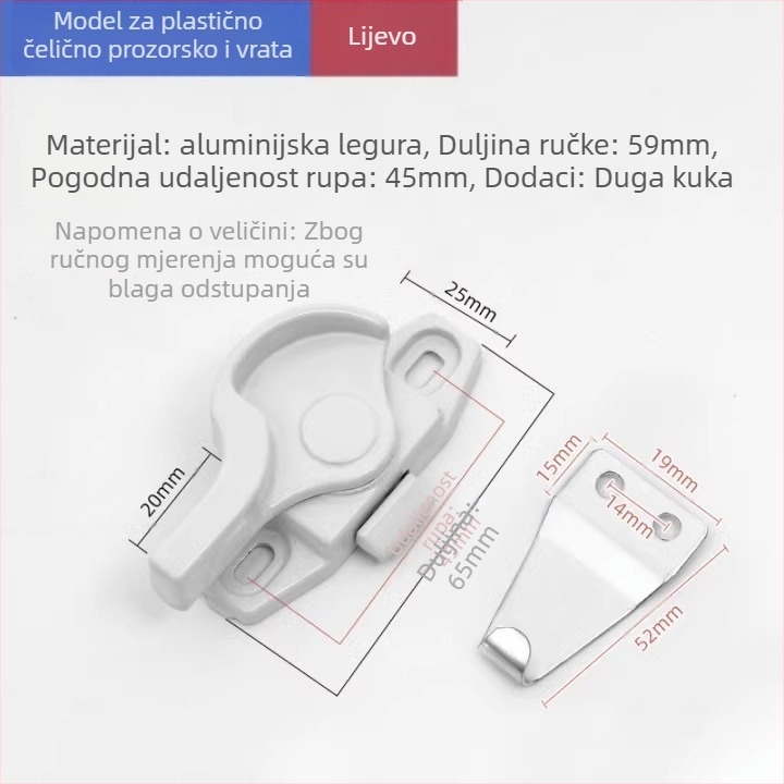 Crescent lock — model Z5LW9_1637382257207; materijal: nehrđajući čelik; marka: The First Force; stil: moderni i minimalistički; univerzalna upotreba.