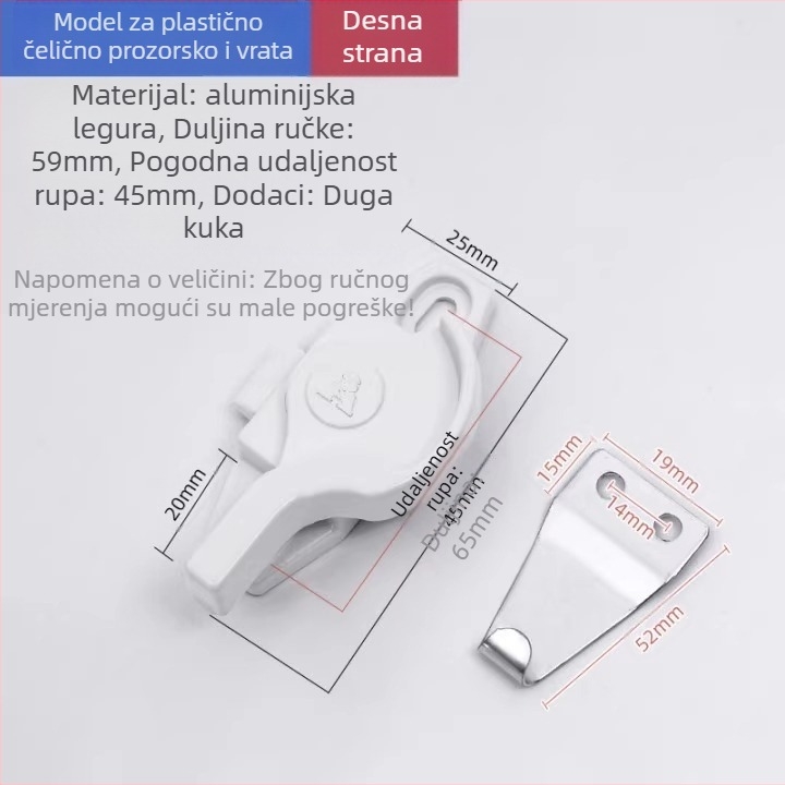 Crescent lock — model Z5LW9_1637382257207; materijal: nehrđajući čelik; marka: The First Force; stil: moderni i minimalistički; univerzalna upotreba.