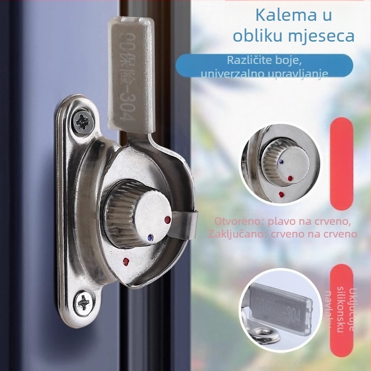 Crescent lock — model Z5LW9_1637382257207; materijal: nehrđajući čelik; marka: The First Force; stil: moderni i minimalistički; univerzalna upotreba.