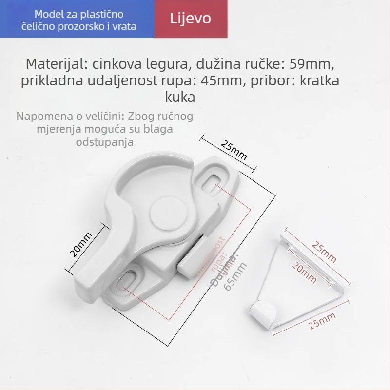 Crescent lock — model Z5LW9_1637382257207; materijal: nehrđajući čelik; marka: The First Force; stil: moderni i minimalistički; univerzalna upotreba.
