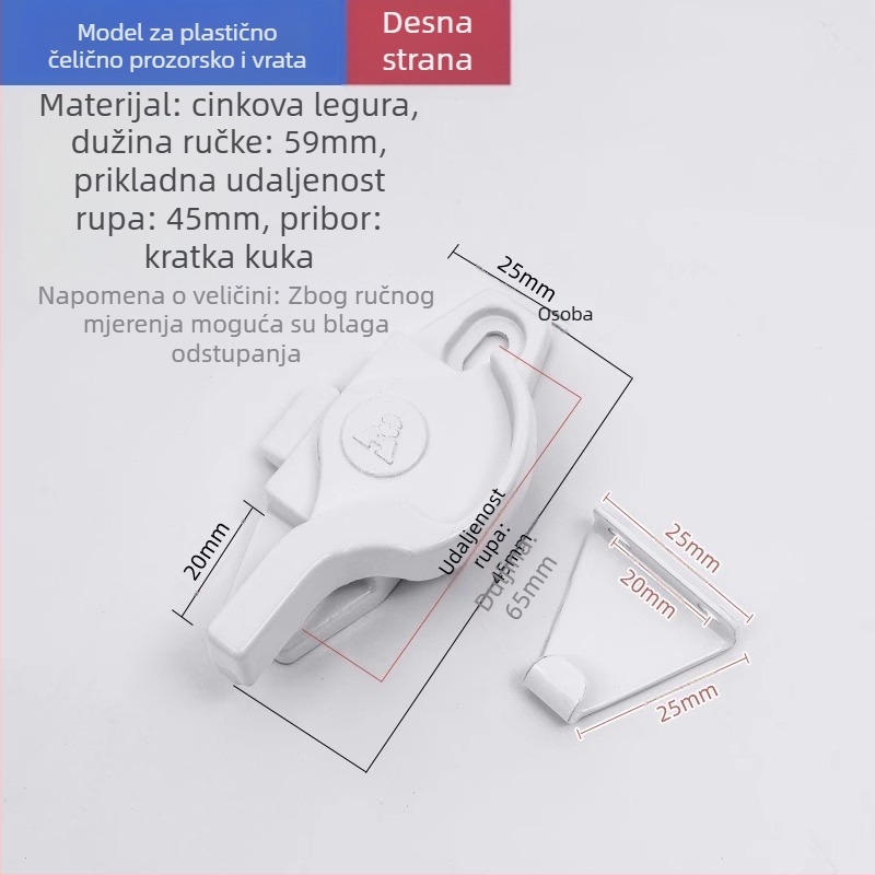 Crescent lock — model Z5LW9_1637382257207; materijal: nehrđajući čelik; marka: The First Force; stil: moderni i minimalistički; univerzalna upotreba.