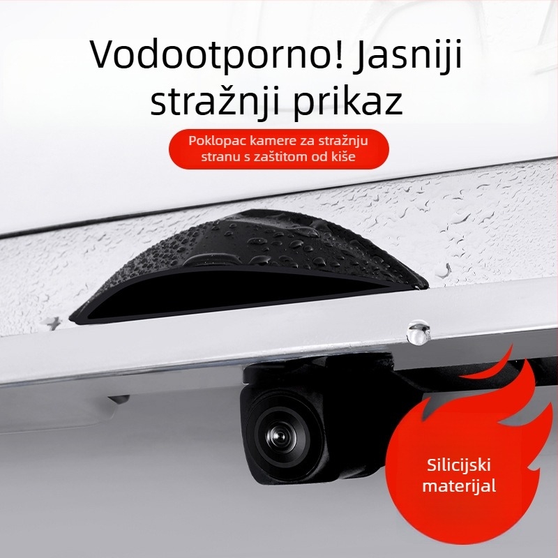 Silikonski univerzalni pokrov kiše za stražnju kameru vozila s otiskom logotipa