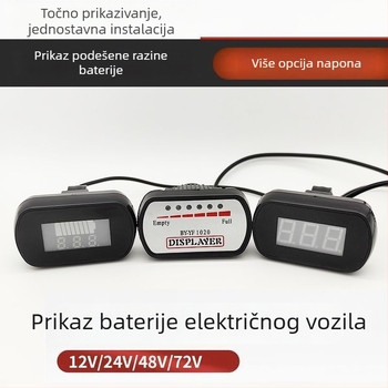 Zaslon napona baterije električnog vozila i mjerač snage 24-60V