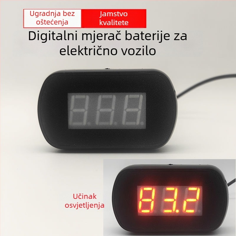 Zaslon napona baterije električnog vozila i mjerač snage 24-60V