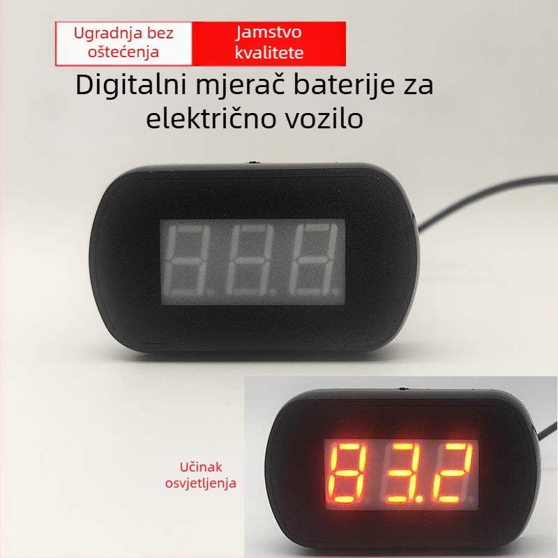 Zaslon napona baterije električnog vozila i mjerač snage 24-60V