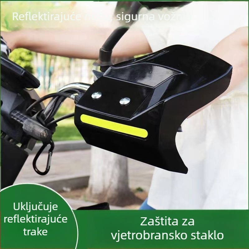 Zaštita za ruke električnog vozila s vjetrobranskim staklom, produženjem upravljača, vodootpornim rukavicama i zaštitom od sunca