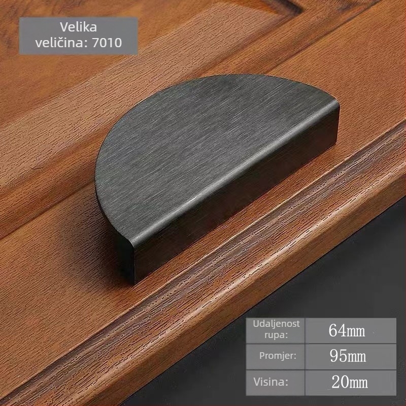Baoma 7010 ručka za ormariće i ladice, aluminijski profil, oksidacijski završetak, stil Light Luxury, model 7010, pogodna za vrata ormarića, garderobe, ormariće za cipele, ladice