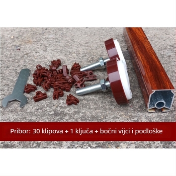 Šipka za beaded zavjese - bez bušenja, teleskopska aluminijska šipka za rimske zavjese uz montažni pribor