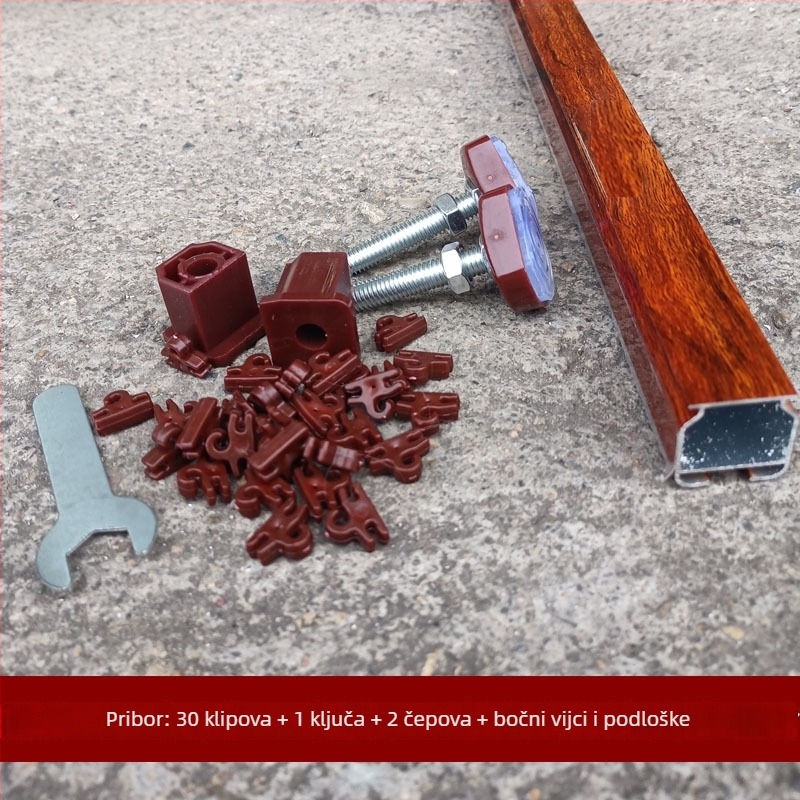 Šipka za beaded zavjese - bez bušenja, teleskopska aluminijska šipka za rimske zavjese uz montažni pribor