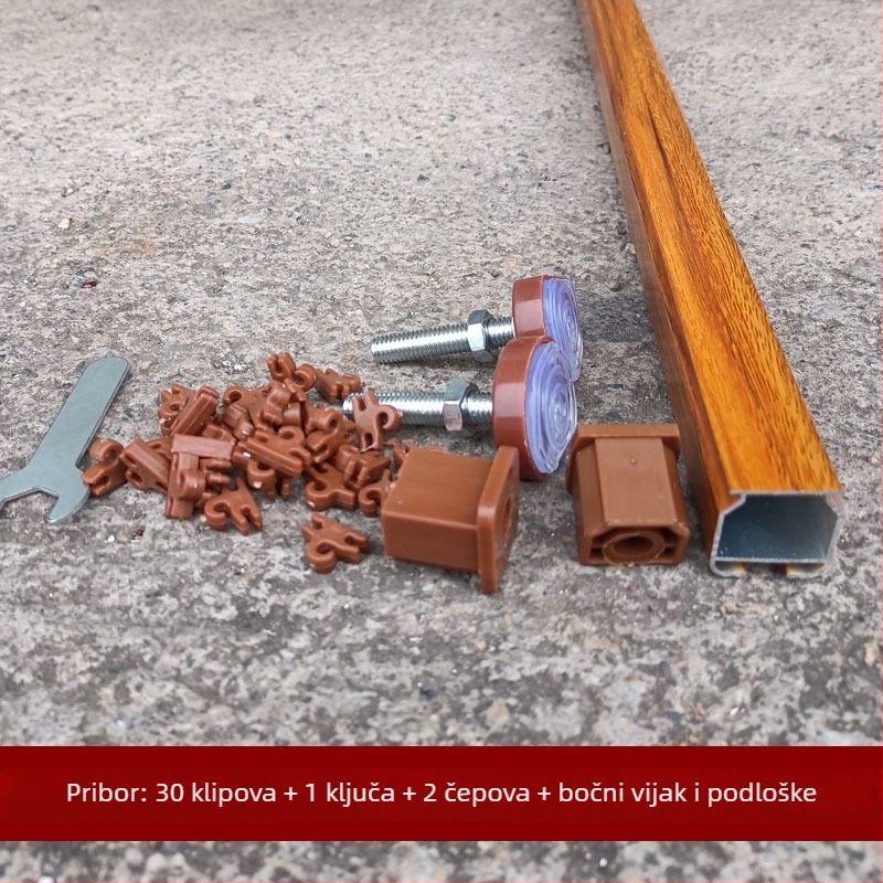 Šipka za beaded zavjese - bez bušenja, teleskopska aluminijska šipka za rimske zavjese uz montažni pribor