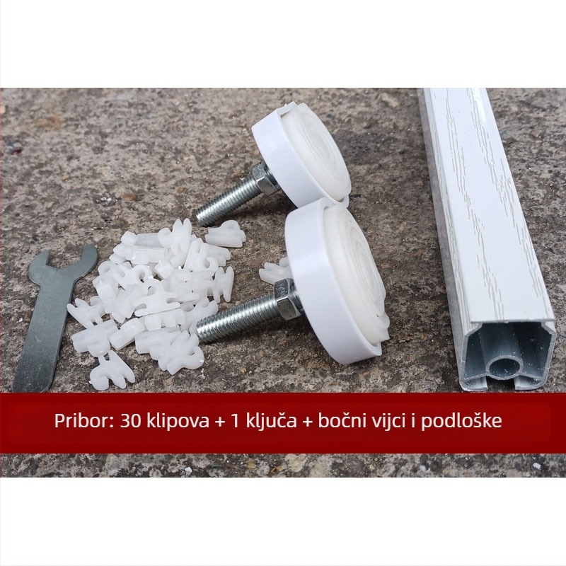 Šipka za beaded zavjese - bez bušenja, teleskopska aluminijska šipka za rimske zavjese uz montažni pribor
