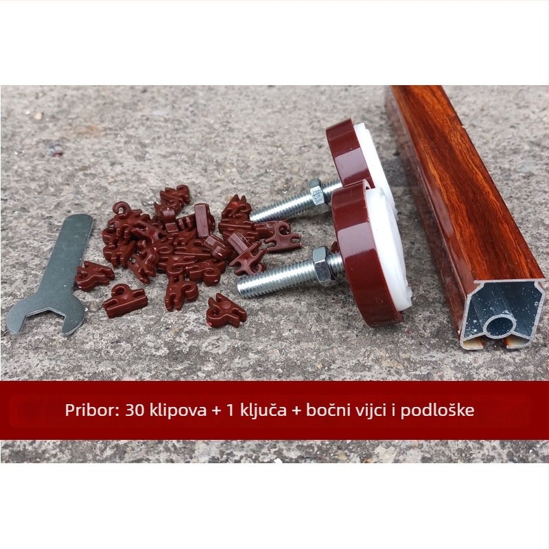 Šipka za beaded zavjese - bez bušenja, teleskopska aluminijska šipka za rimske zavjese uz montažni pribor