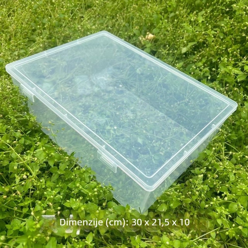 Transparentna plastična kutija za skladištenje, PP materijal, 100% nov, kapacitet 6500, otporna na prašinu