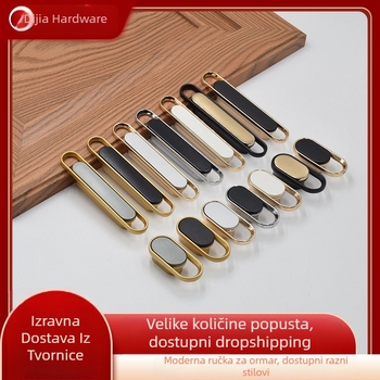 Luksuzna ručica za vrata ormarića – cinkova legura, elektroplating, model 7822, odvojiva montaža, pogodna za kupaonske ormariće, noćne ormariće, garderobu i ladice