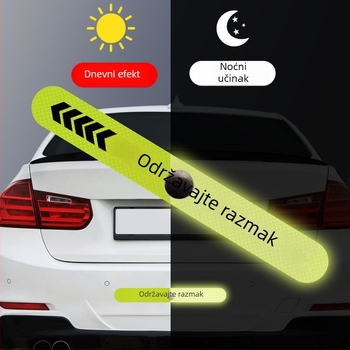 Reflektirajuće auto naljepnice za stražnji i bočni dio, materijal dijamantnog razreda, ljepilo, uzorak: tekst, nije prilagodljivo