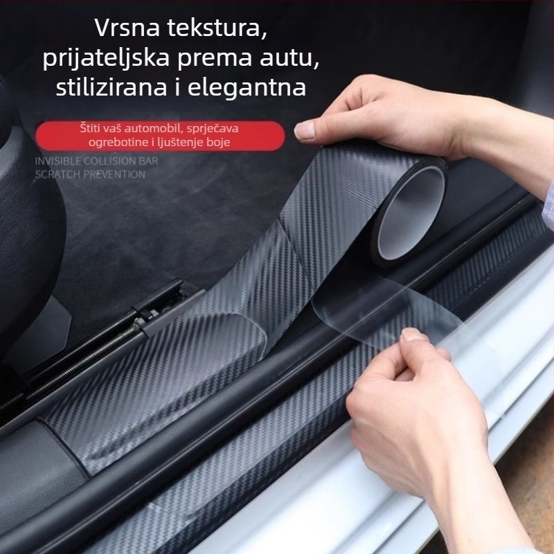 3D naljepnice za auto s uzorkom karbonskih vlakana – imitacija karbonskih vlakana, crtani dizajn, montaža usisnom čašom