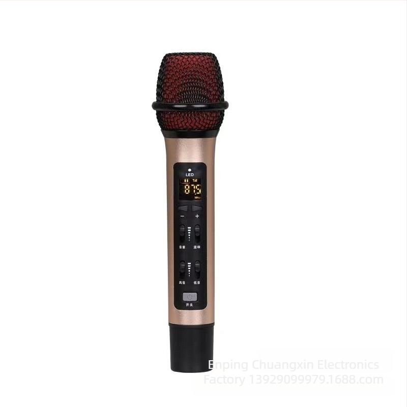 A6 karaoke mikrofon za auto/telefon, Bluetooth, ugrađena 1000mAh baterija, frekvencijski raspon 100Hz-20kHz, SNR ≥95dB, 5W, za live streaming i snimanje